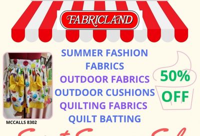 Fabricland (Oshawa, Whitby, Kitchener, St. Catharines, Welland) Flyer June 22 to 25