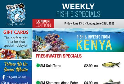 Big Al's (London) Weekend Specials June 23 to 25