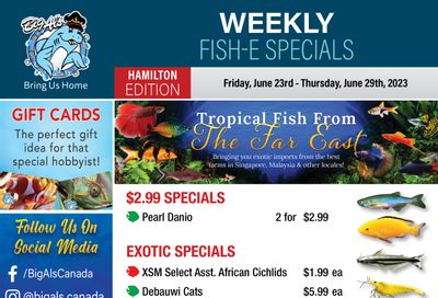 Big Al's (Hamilton) Weekly Specials June 23 to 29