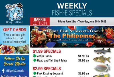 Big Al's (Barrie) Weekly Specials June 23 to 29