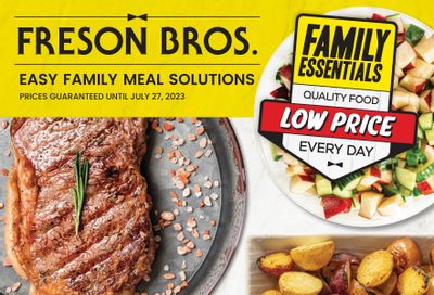Freson Bros. Family Essentials Monthly Flyer June 30 to July 27