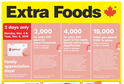 Extra Foods Flyer November 1 to 7