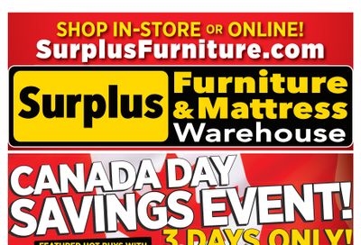 Surplus Furniture & Mattress Warehouse (Winnipeg) Flyer June 26 to July 2