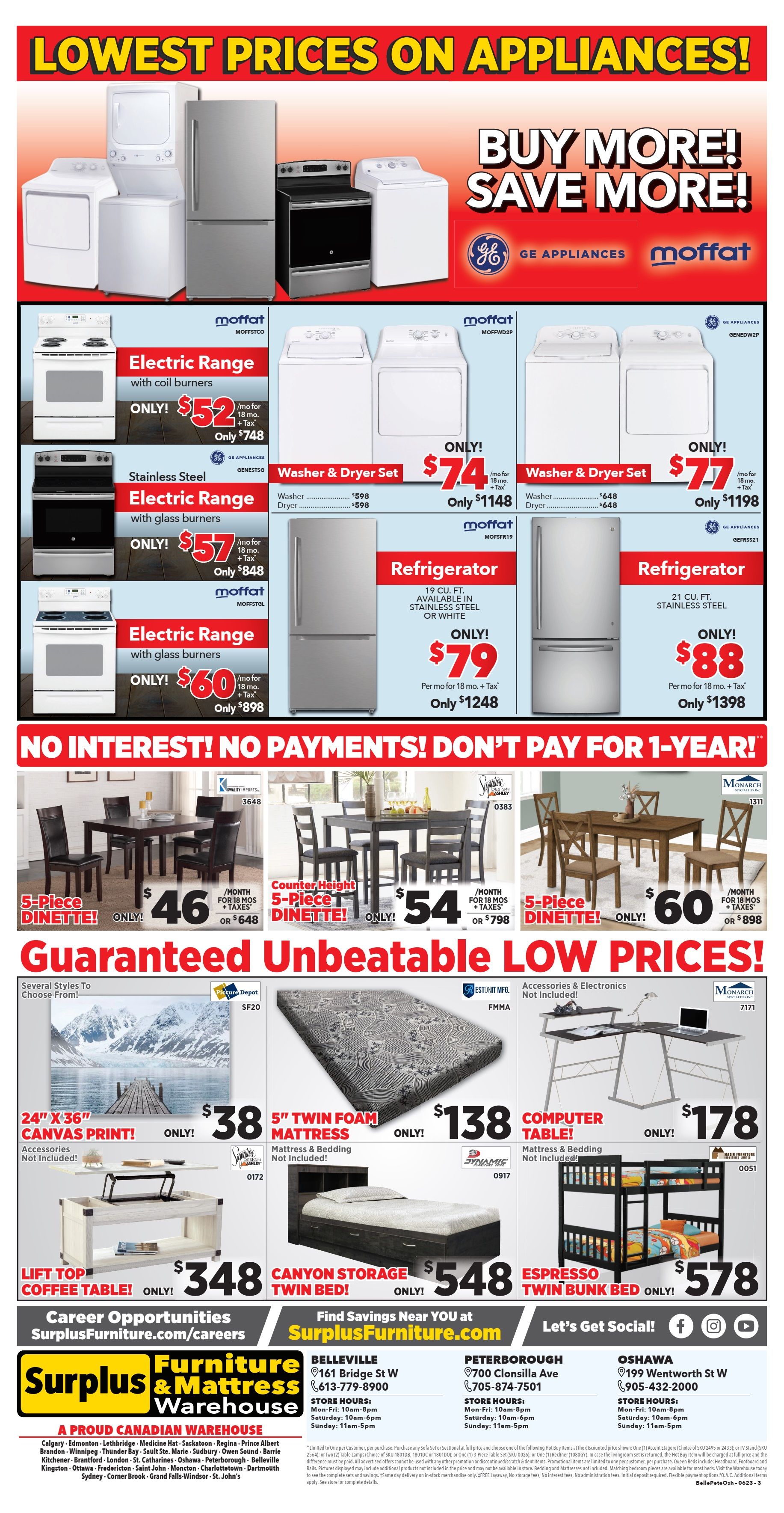 Surplus Furniture & Mattress Warehouse (Peterborough) Flyer June 26 to July 2