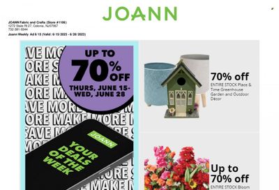 JOANN Weekly Ad Flyer Specials June 15 to June 28, 2023