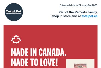 Total Pet Flyer June 29 to July 26