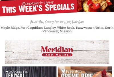 Meridian Farm Market Flyer October 31 to November 6