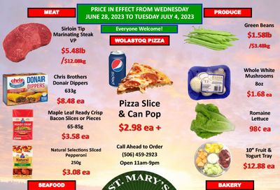 St. Mary's Supermarket Flyer June 28 to July 4