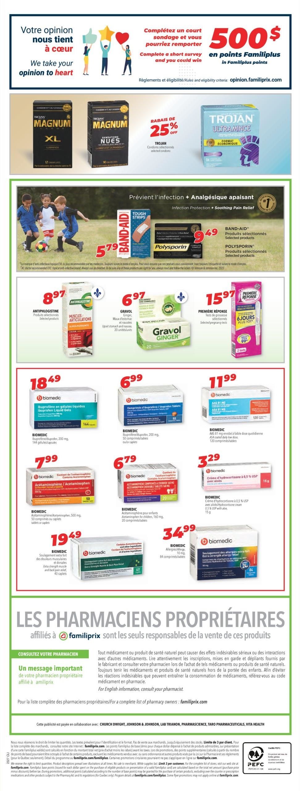 Familiprix Clinique Flyer June 29 to July 5