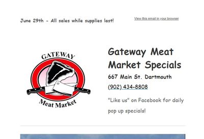 Gateway Meat Market Flyer June 29 to July 5