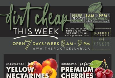 The Root Cellar Flyer June 29 to July 5