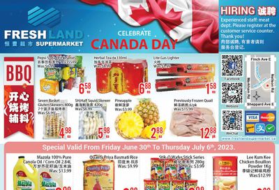 FreshLand Supermarket Flyer June 30 to July 6