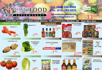 MultiFood Supermarket Flyer June 30 to July 6