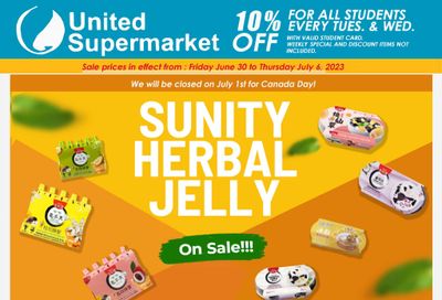 United Supermarket Flyer June 30 to July 6