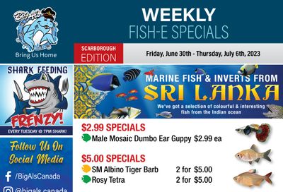 Big Al's (Scarborough) Weekly Specials June 30 to July 6