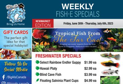 Big Al's (Newmarket) Weekly Specials June 30 to July 6