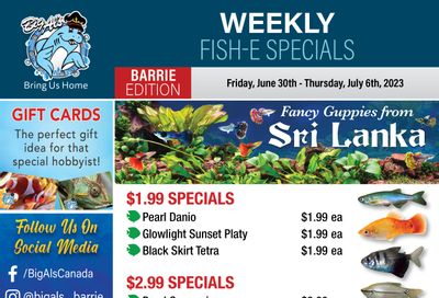 Big Al's (Barrie) Weekly Specials June 30 to July 6