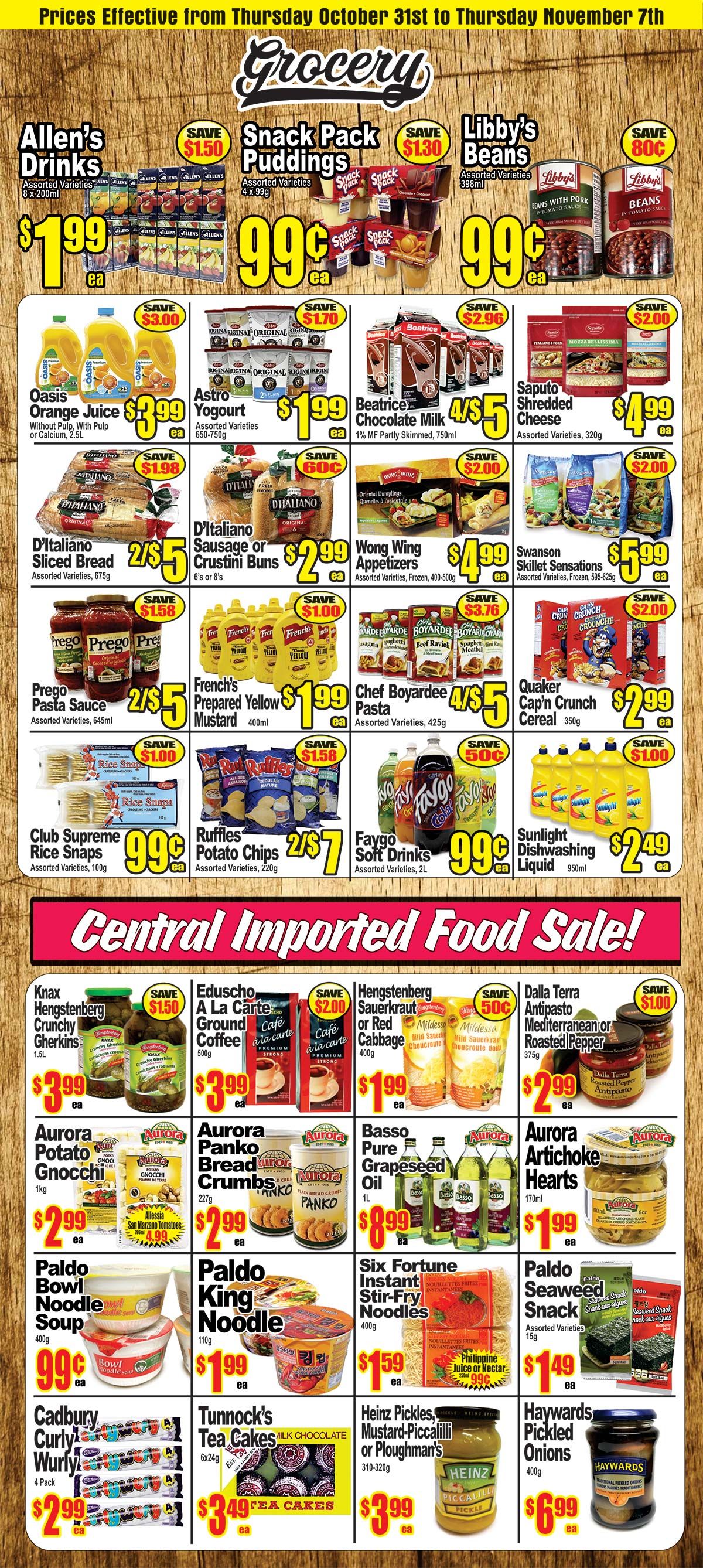Central Fresh Market Flyer October 31 to November 7