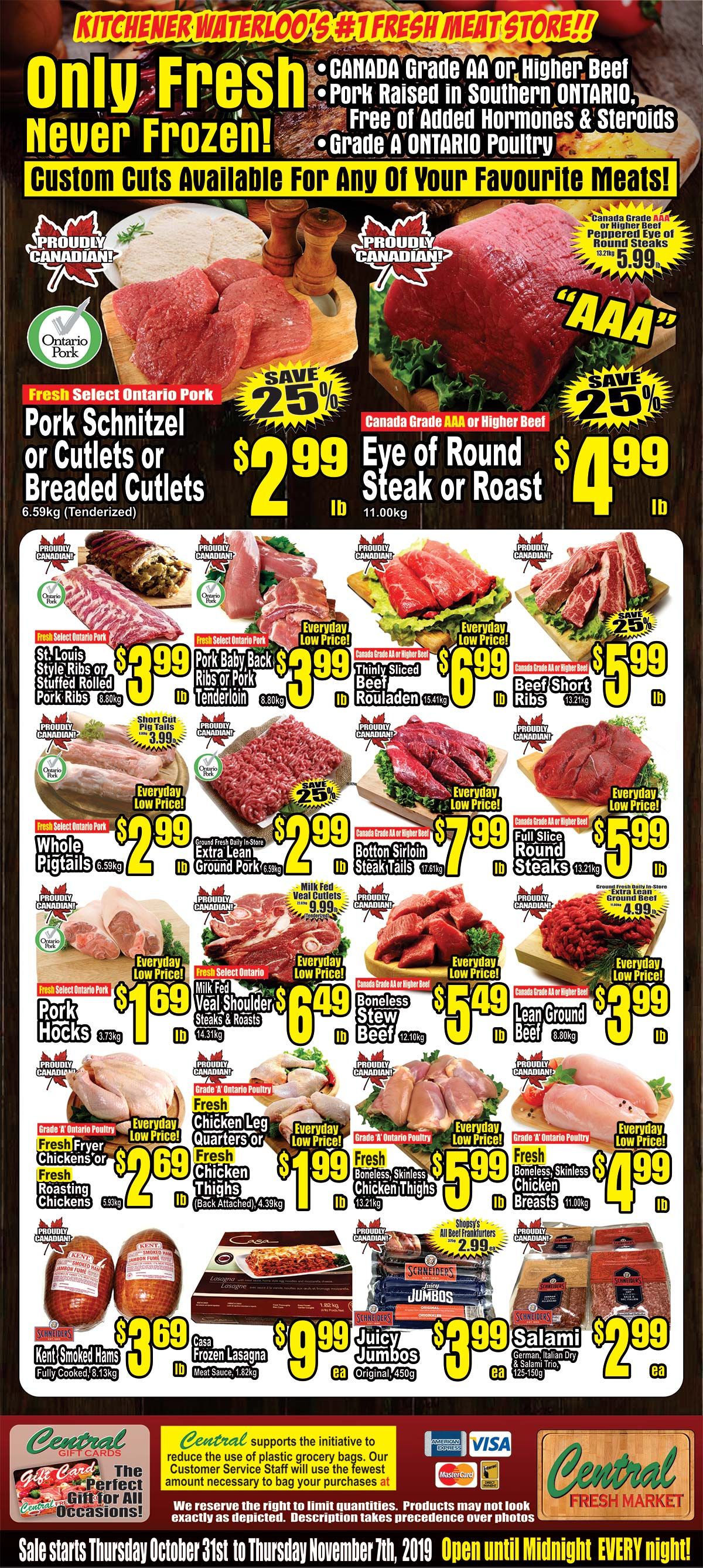Central Fresh Market Flyer October 31 to November 7