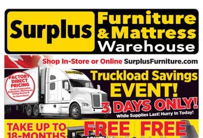 Surplus Furniture & Mattress Warehouse (Winnipeg) Flyer July 3 to 9