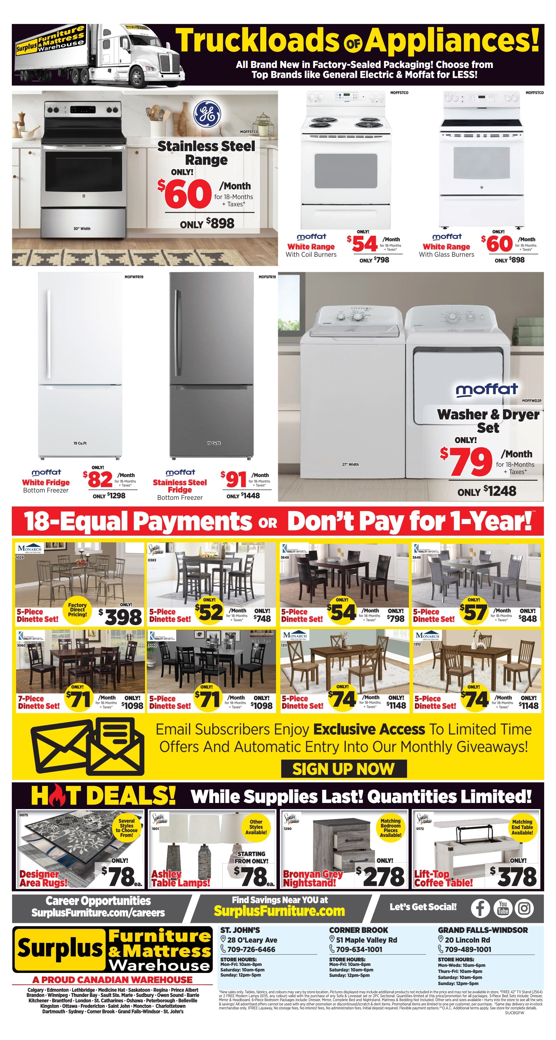 Surplus Furniture & Mattress Warehouse (St. John's) Flyer July 3 to 9