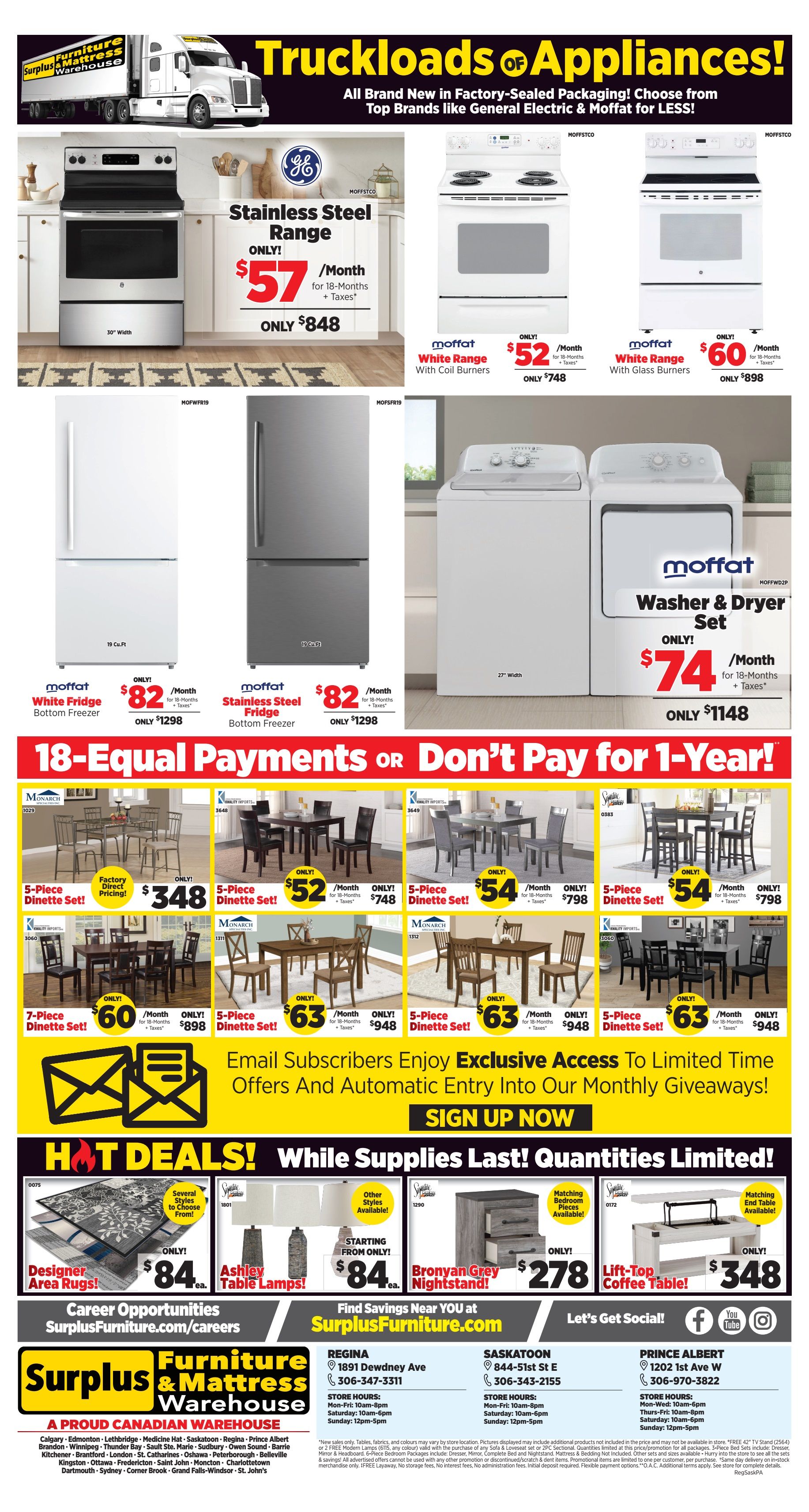 Surplus Furniture & Mattress Warehouse (Saskatoon) Flyer July 3 to 9