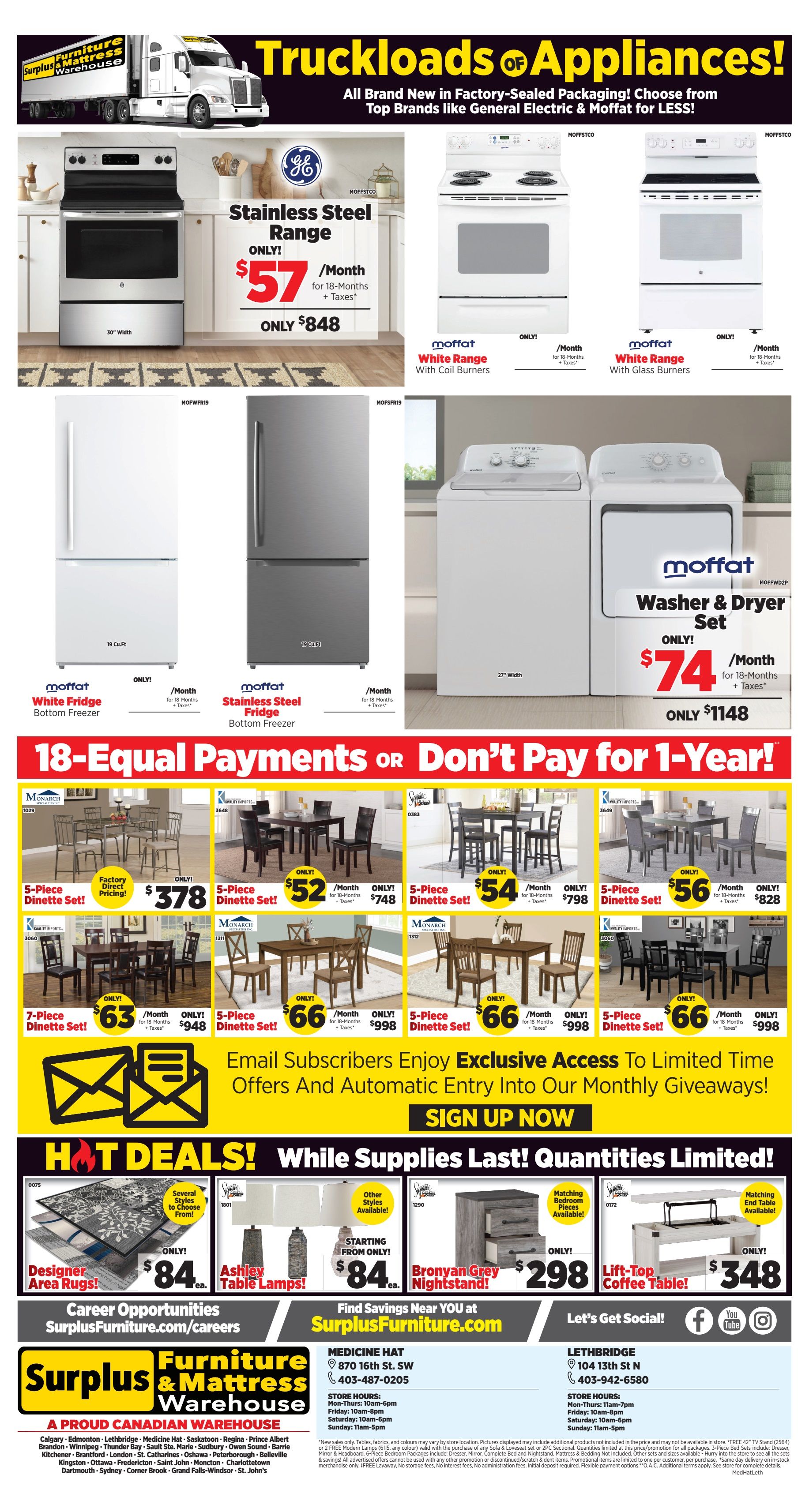 Surplus Furniture & Mattress Warehouse (Lethbridge) Flyer July 3 to 9