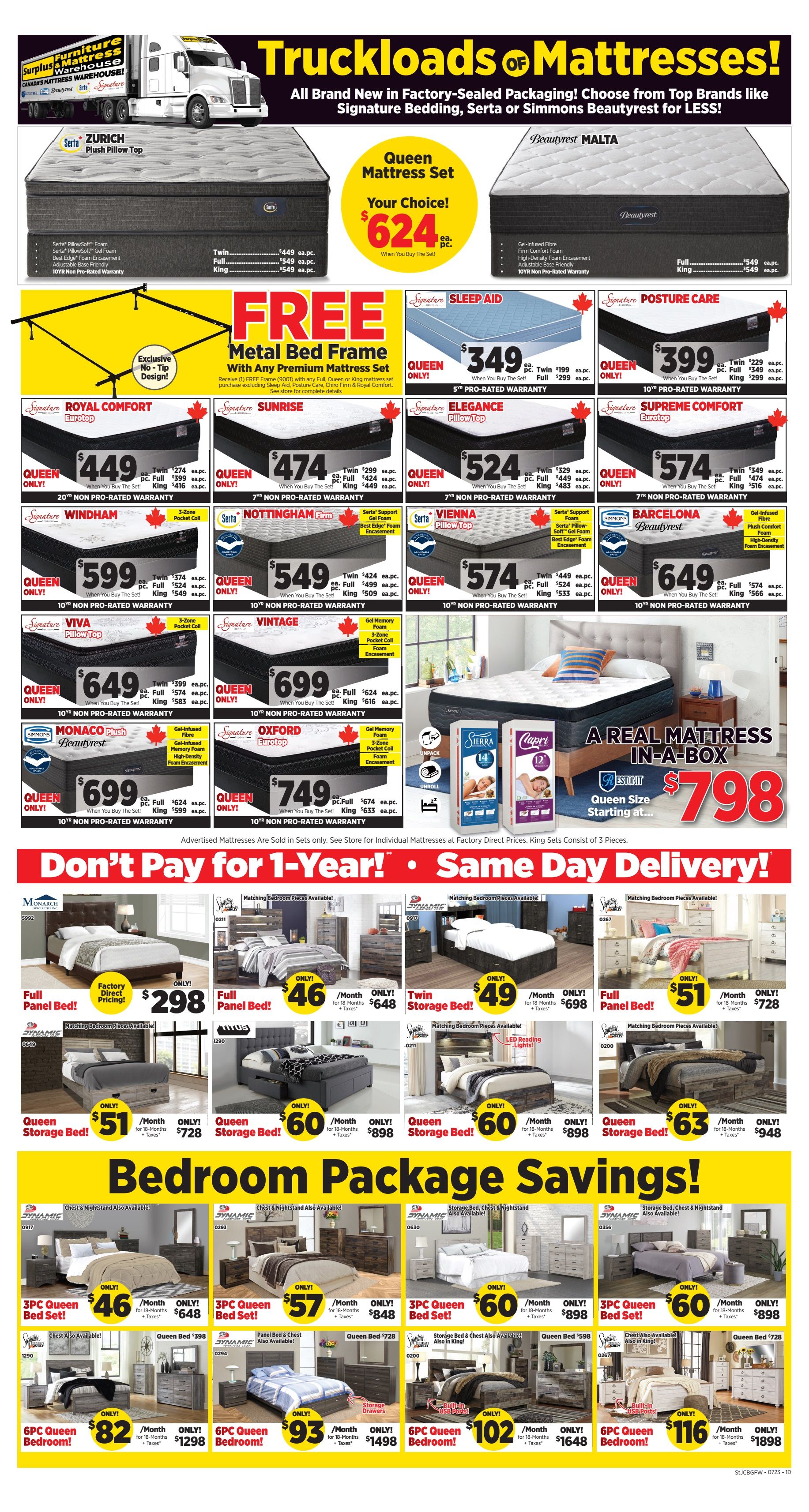Surplus Furniture & Mattress Warehouse (Grand Falls Windsor) Flyer July 3 to 9