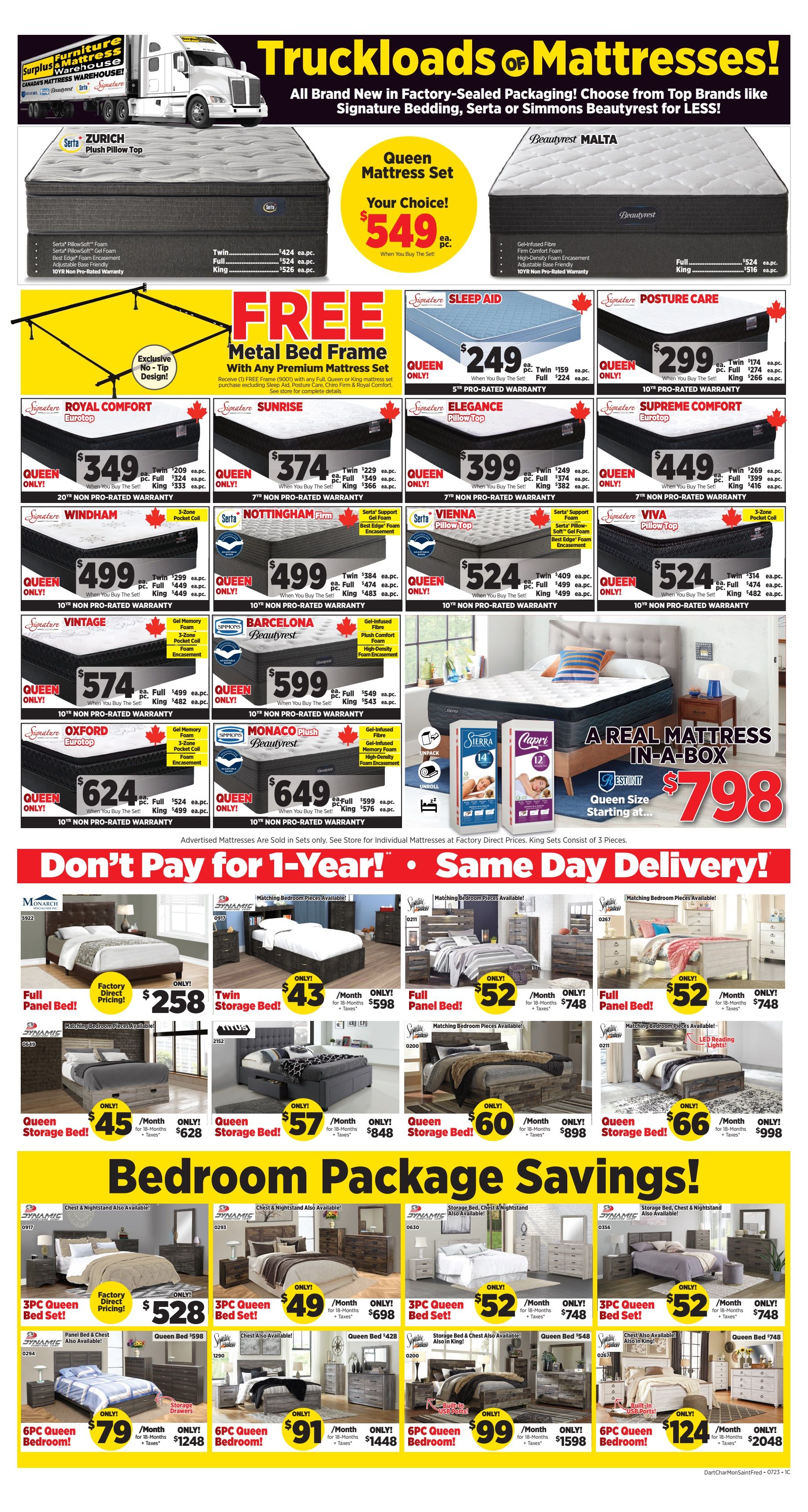 Surplus Furniture & Mattress Warehouse (Dartmouth) Flyer July 3 to 9