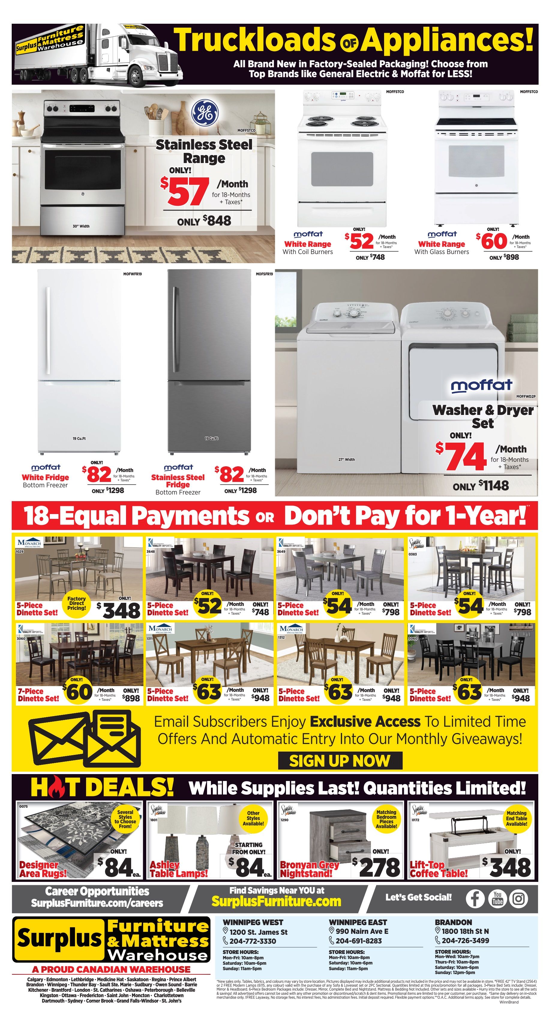 Surplus Furniture & Mattress Warehouse (Brandon) Flyer July 3 to 9