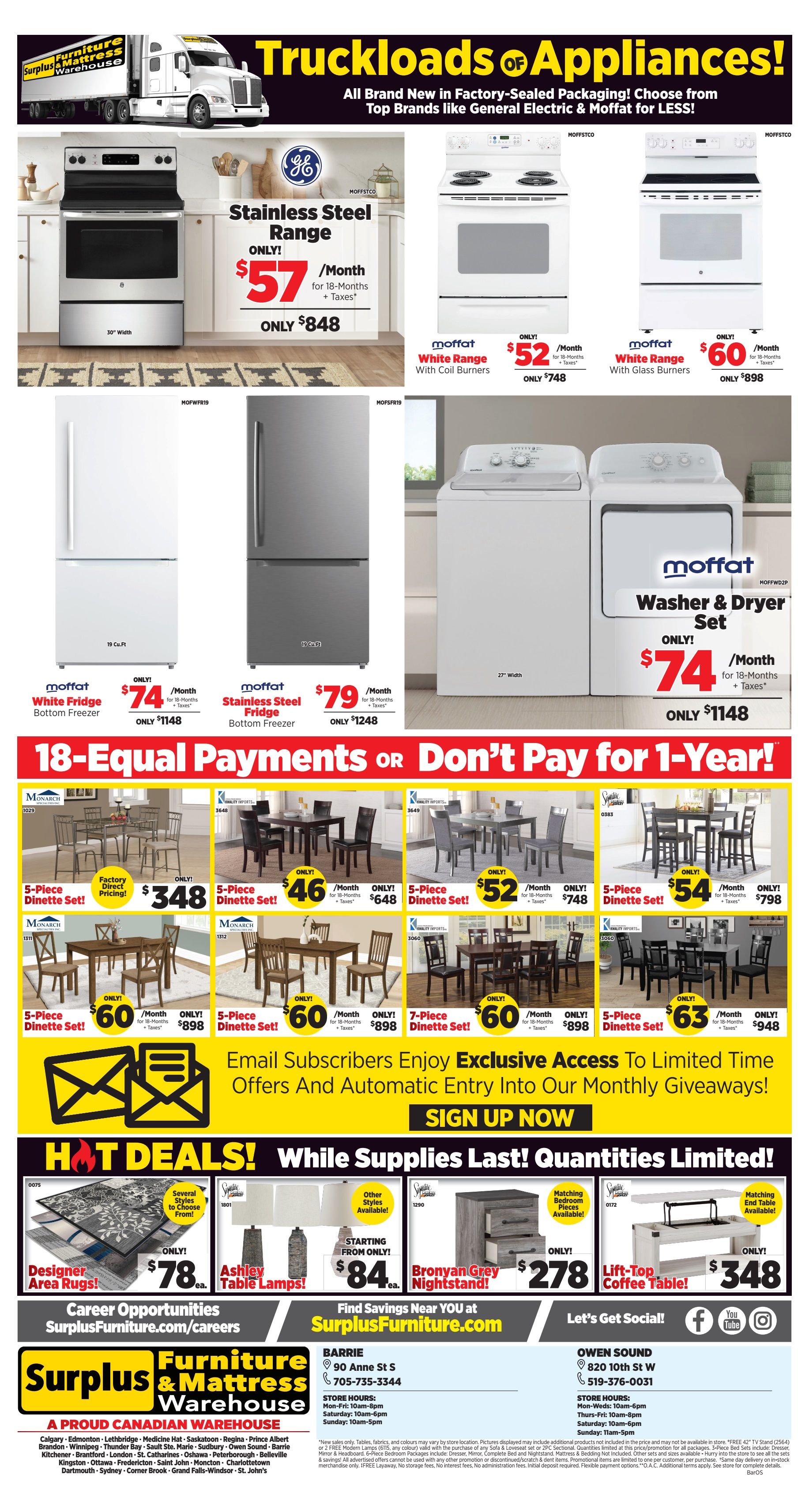 Surplus Furniture & Mattress Warehouse (Barrie) Flyer July 3 to 9