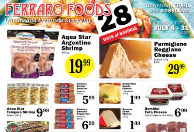 Ferraro Foods Monthly Flyer July 4 to 31