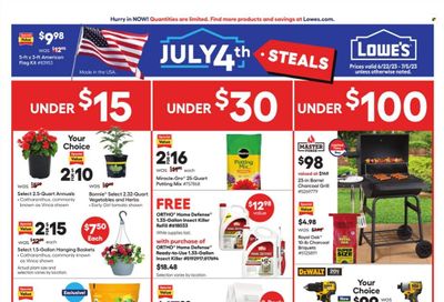 Lowe's Weekly Ad Flyer Specials June 22 to July 5, 2023