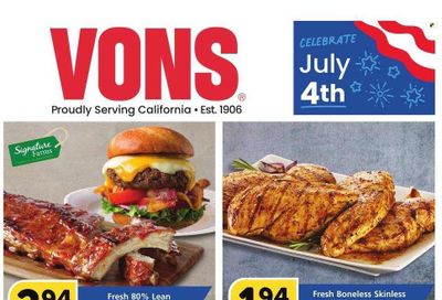 Vons (CA) Weekly Ad Flyer Specials June 28 to July 4, 2023