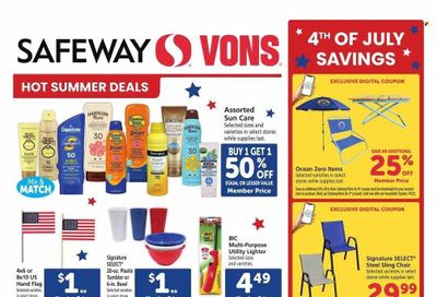 Vons (CA) Weekly Ad Flyer Specials June 28 to July 4, 2023