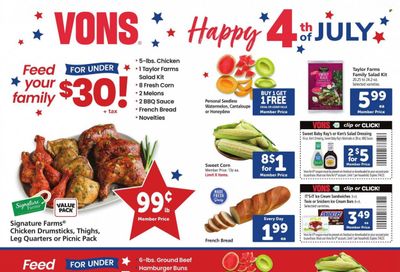 Vons (CA) Weekly Ad Flyer Specials June 28 to July 4, 2023