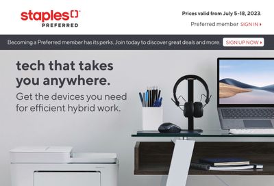 Staples Tech That Takes You Everywhere Flyer July 5 to 18