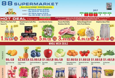 88 Supermarket Flyer July 6 to 12