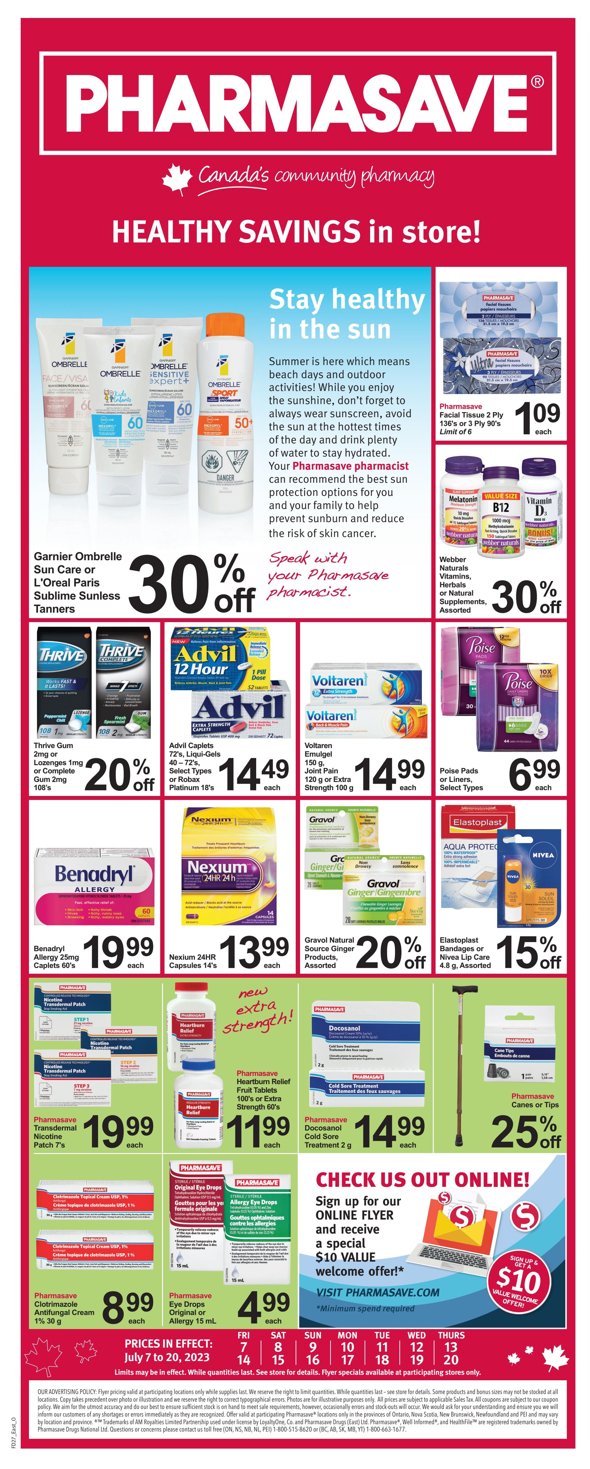 Pharmasave (ON) Flyer July 7 to 20