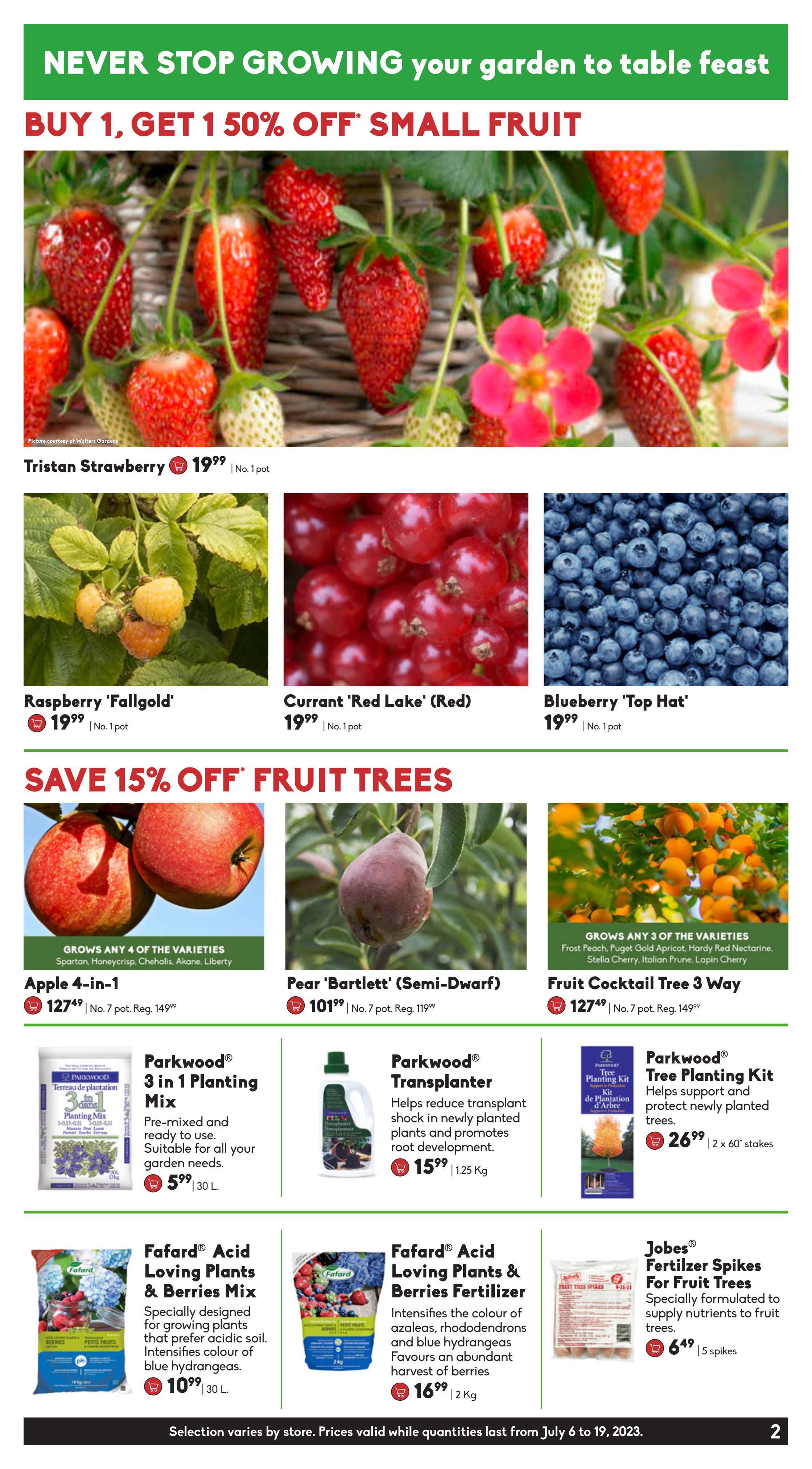 Sheridan Nurseries Flyer July 6 to 19