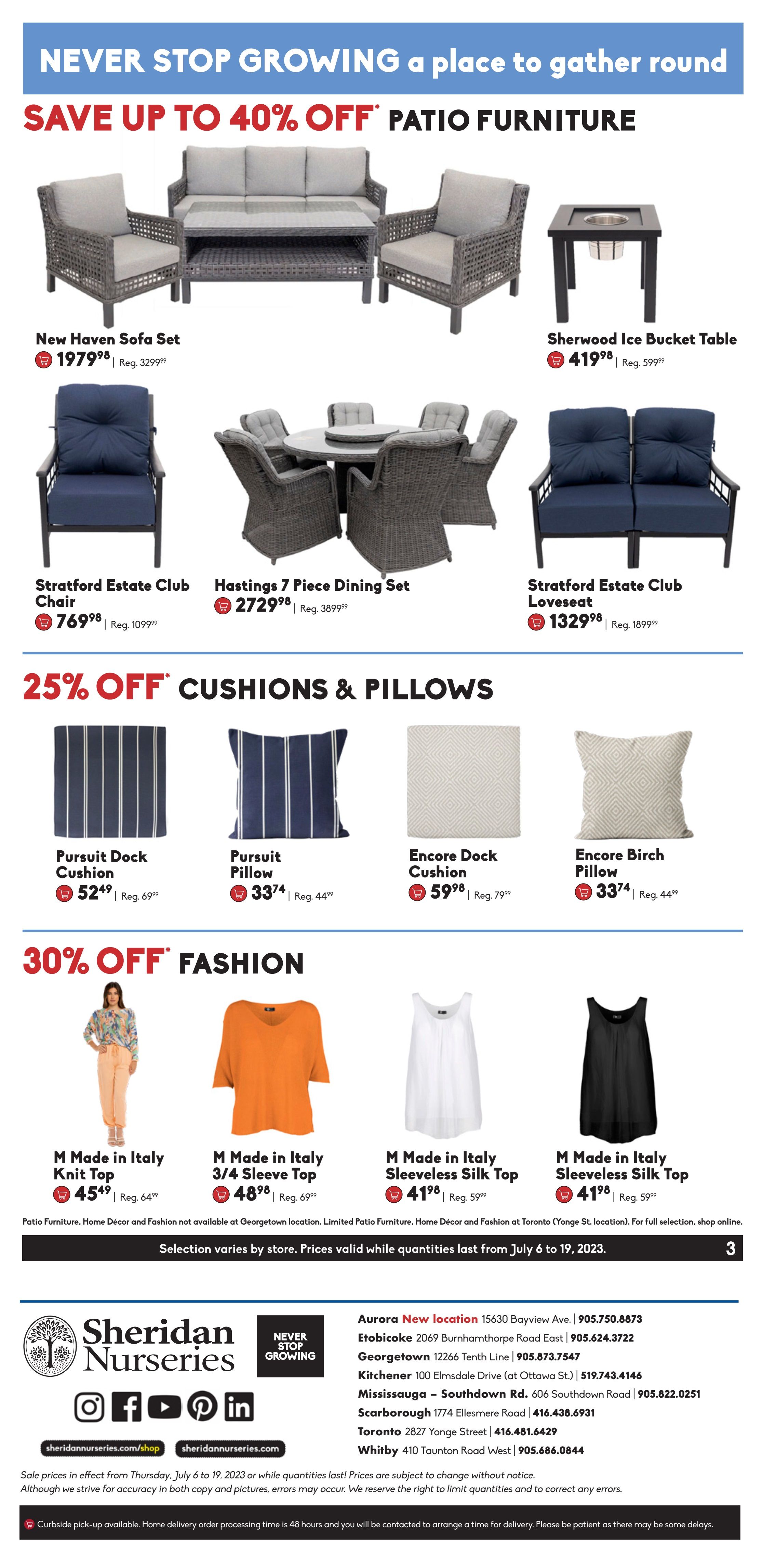 Sheridan Nurseries Flyer July 6 to 19