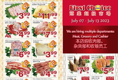 First Choice Supermarket Flyer July 7 to 13