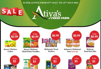 Atiya's Fresh Farm Flyer July 7 to 13