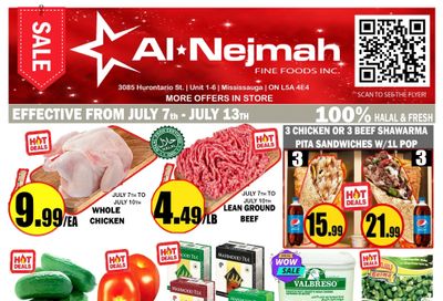 Alnejmah Fine Foods Inc. Flyer July 7 to 13