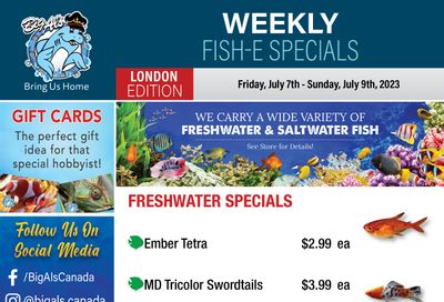 Big Al's (London) Weekend Specials July 7 to 9