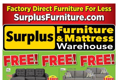 Surplus Furniture & Mattress Warehouse (Winnipeg) Flyer July 10 to 30