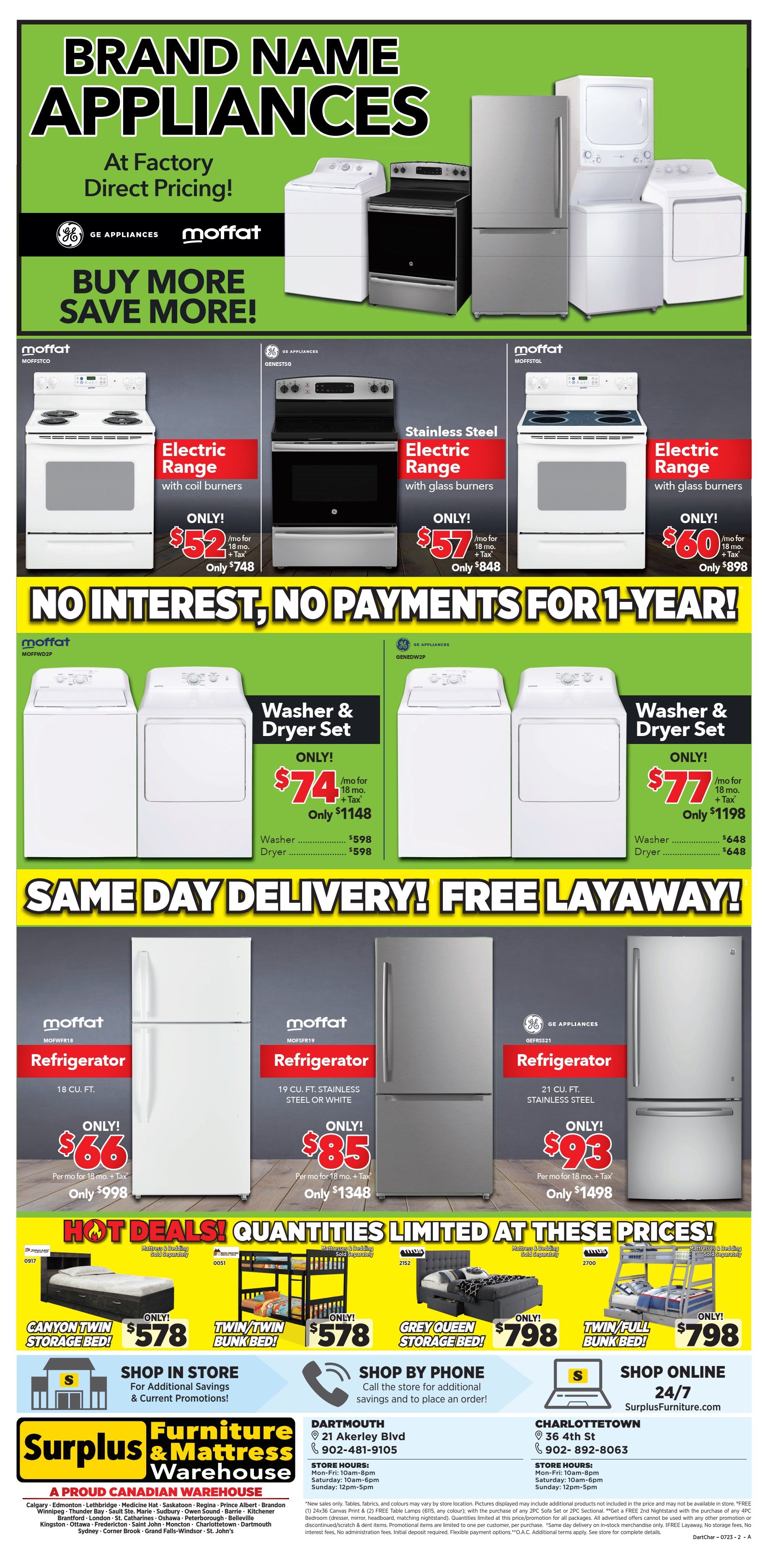 Surplus Furniture & Mattress Warehouse (Dartmouth) Flyer July 10 to 30