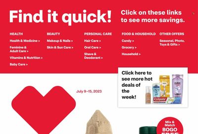CVS Pharmacy Weekly Ad Flyer Specials July 9 to July 15, 2023