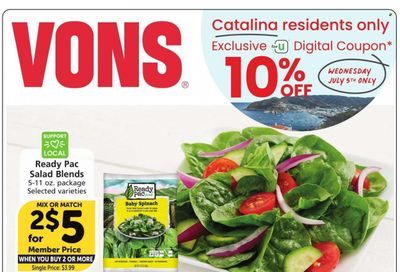 Vons (CA) Weekly Ad Flyer Specials July 5 to July 11, 2023