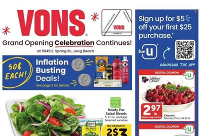 Vons (CA) Weekly Ad Flyer Specials July 5 to July 11, 2023